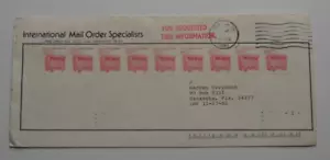 STAMPMART : USA 1990 INT MAIL ORDER CIRCUS WAGON STAMPS COVER USED OK TO FLORIDA - Picture 1 of 2