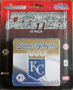 Kansas City Royals Premium Untersetzer 10er Set Baseball MLB lizenzierter Sport Ball - Bild 1 von 2