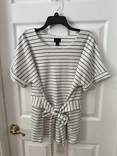 Worthington XL Black And White Striped Top