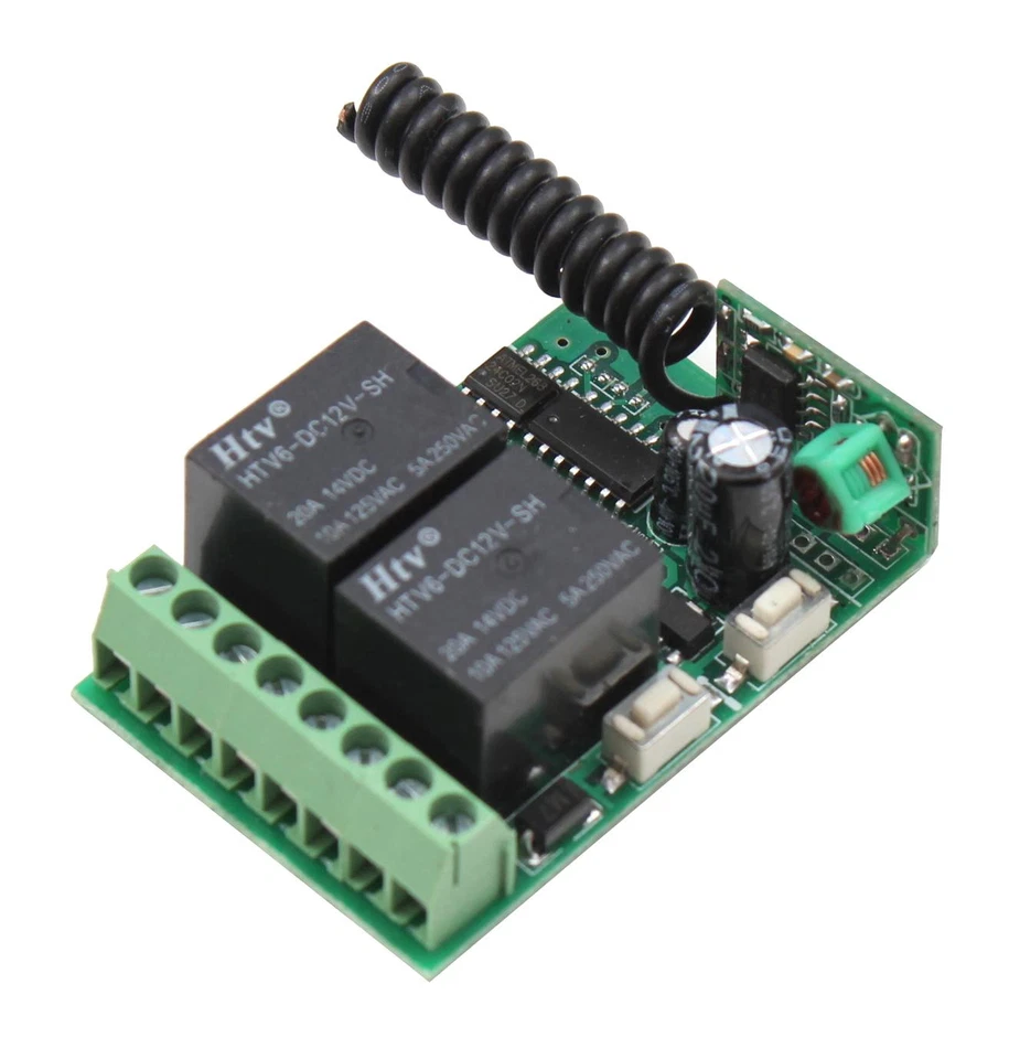 OU-433L2 Lernfähiger 12V 2 Kanal Funk Universal Empfänger Fernbedienung Platine - Bild 1 von 1