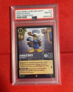 Disney Lorcana Donald Duck Musketeer 2023 Promo PSA 10 Gem Mint #13 Spiel - Picture 1 of 2