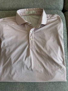 Men’s Holderness & Bourne Golf Polo Large White Pink Bombs All Over Print - Picture 1 of 8