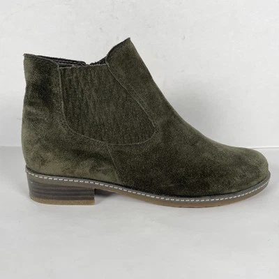 Gabor Botas Mujer Talla 7 Verde Oliva Gamuza Botines Cómodos Cremallera Zapatos Reino Unido 5 Foto 1 de 4