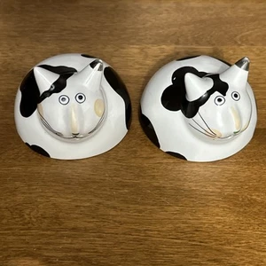 Villeroy & Boch Salt & Pepper Ceramic Porcelain Cats Animal Park made in France - Picture 1 of 7