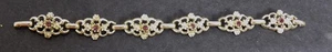 UNBRANDED / Women's 6" BRACELET / SILVER TONE / FAUX RUBY GEMS /JEWELRY / REPAIR - Picture 1 of 2