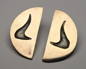 ARMENIA ARARAT 925 STERLING SILVER DESIGNER CLIP ON EARRINGS - Picture 1 of 6