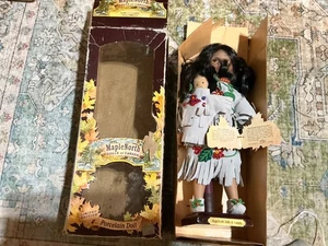 bambole acero nord del canada ragazza indiana con bambino 12" ceramica. Raro. - Foto 1 di 4