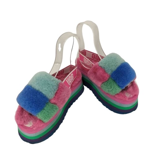 Scarpe donna UGG (AG) DISCO CHECKER SLIDE usate BAZZ 0