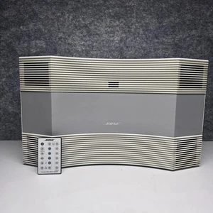 Bose Acoustic Wave Music System CD-3000 AM/FM CD Player AUX W Remote Works White - Picture 1 of 14
