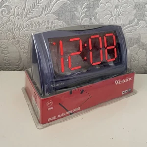 Westclox Jumbo 990997 Purple LED Vintage Digital Alarm Clock. New/Sealed - Picture 1 of 8