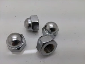Honda C70 CB100 CL100 Cb125 CD125 S90. 4pcs Rear Shock Nut 10mm Chrome.Japan - Picture 1 of 3