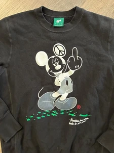 Velvet Labs authentic black Mickey Mouse parody satire sweatshirt Medium - Picture 1 of 6