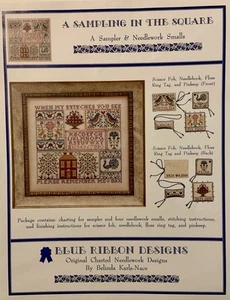 A Sampling In The Square Cross Stitch Sampler Pattern ~ By Blue Ribbon Designs - Picture 1 of 4