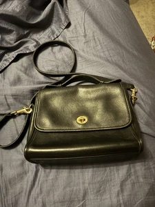 Vintage Coach Ledertasche "Court" schwarz 9870 - Bild 1 von 9