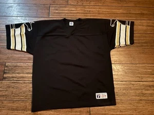 Vintage Logo 7 New York/ Jersey Knights WLAF Blank Black Jersey Large 46-48 - Picture 1 of 5