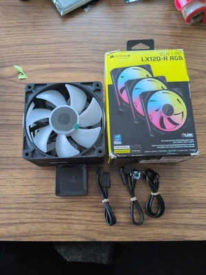 CORSAIR iCUE LINK 3x LX120 RGB 120mm PWM (NOT Reverse Fans) - Image 1 of 4