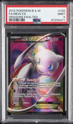 2012 POKEMON B&W DRAGONS EXALTED #120 FULL ART/MEW EX PSA 9 - Image 1 of 2