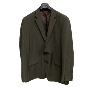Kenneth Cole Reaction Swamp Olive Striped 2 Button Blazer 42L Sport Coat - Picture 1 of 10