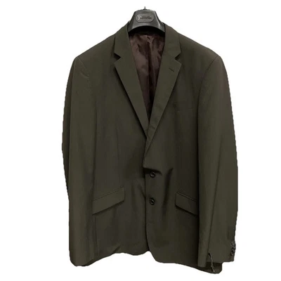 Kenneth Cole Reaction Swamp Olive Striped 2 Button Blazer 42L Sport Coat - Image 1 of 4