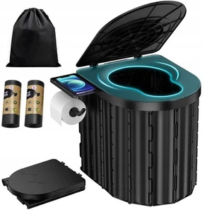 Campingtoilette Trockentoilette WC 20 Liter Mobile Toilette Camping Reise Eimer - Bild 1 von 13