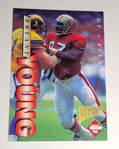 1995 Bryant Young Card #182 Collector's Edge Nitro 22K San Francisco 49ers NFL - Picture 1 of 4