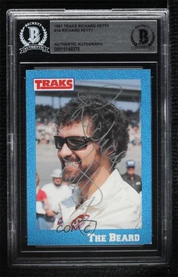BAS 1991 Traks Richard Petty Richard Petty #14 Authentic Auto HOF - Image 1 of 2