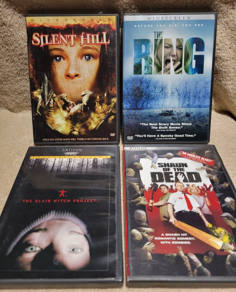 Cult/Classic Horror DVD's 4 Films Ring Blair Witch Silent Hill Shaun Of The  D - Image 1 of 4
