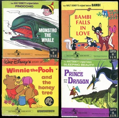 SUPER 8 SILENT-DISNEY VALUE PRICED 4 PACK-200'-PINOCCHIO-BAMBI-WINNIE THE POOH + Foto 1 de 4