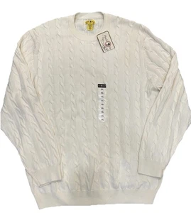 Maglione pullover maglia cavo uomo taglia XL testa d'anatra vintage nuovo con etichette pescatore nonno - Foto 1 di 14
