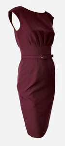Sexy Wiggle Dress Deep Burgundy Pleated Bodice Vintage Look Antonio Meloni Sz 0 - Picture 1 of 6