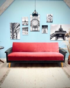 Mid Century 50er 60er Jahre Sofa Daybed Couch Klappsofa 60s retro vintage alt