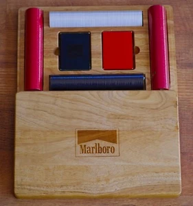 VINTAGE SPIEL Marlboro Pokerkarten und Pokerchips Ahornholzkoffer 1980er - Bild 1 von 7