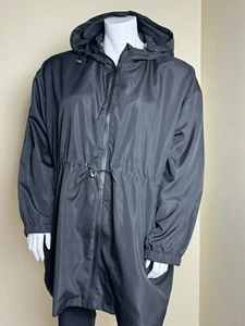 Hanna Nikole Women’s Black Long Sleeve Zip-Up Hooded Jacket Sz 20W (B.119) - Picture 1 of 8