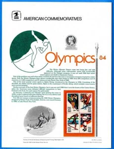 PANEL CONMEMORATIVO USPS #206 OLIMPIADAS DE INVIERNO #2067-70 - Imagen 1 de 1