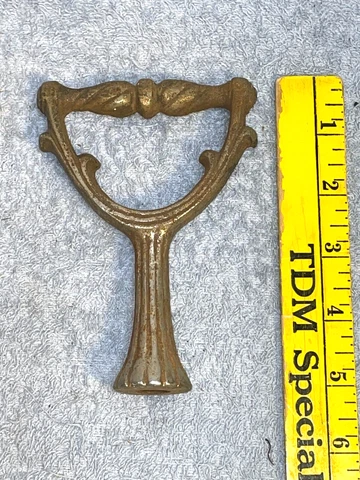 Cast Iron LAMP LIGHT FINIAL "Handle" shaped REPLACEMENT PART Art Deco Victorian Cover