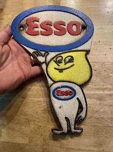 Esso Garage Plaque Sign Patina 2LB Car Truck Auto HOTROD Collector METAL GIFT - Picture 1 of 12