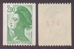 2487c** N° rouge  gomme Brillante venant de roulette  ref VA83 - Imagen 1 de 1