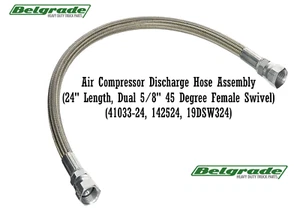 Air Compressor Discharge Hose, Female Ends, 24" (41033-24, 142524, 19DSW324) - Picture 1 of 2