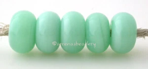 SEAFOAM Green Lampwork Glass Spacer Bead - Handmade Glass TANERES - Picture 1 of 1