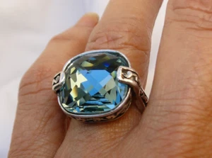 Brighton Venus steigt blau facettierte Swarovski Kristall Ringgröße 7,5 - Bild 1 von 6