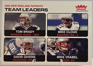 2004 Fleer Tradition - Team Leaders #3 Tom Brady, Mike Vrabel, David Givens - Bild 1 von 2