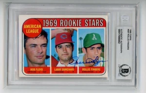 Rollie Fingers Signed Auto 1969 Topps Rookie Rc Card Beckett Authentic MLB HOF - Picture 1 of 2