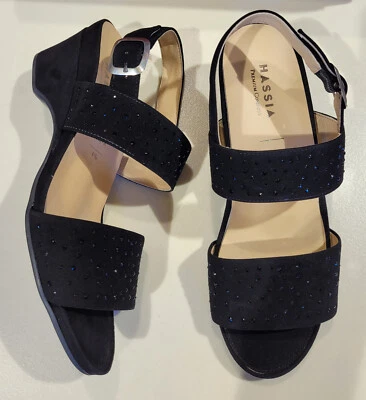 Hassia Sandale Varese H Schwarz Swarovski UVP 174,90 - Bild 1 von 4