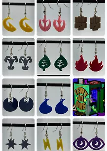 Pokemon Type Ear Rings Dangle / Drop Multiple Design Unique Novelty Pokemon Gift - Picture 1 of 15