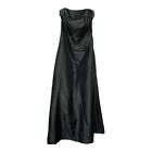 Elegant B2 Black Strapless A-Line Long Full Gown Formal Dress Size 12
