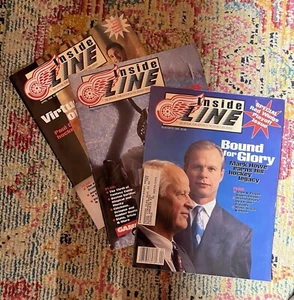 1995 Detroit Red Wings Inside Line Magazine Lot of 3 Howe Vernon Coffey - Picture 1 of 4