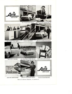 1961 FORD GALAXIE / STARLINER ~ ORIGINAL AVIS RENT-A-CAR AD - Picture 1 of 2