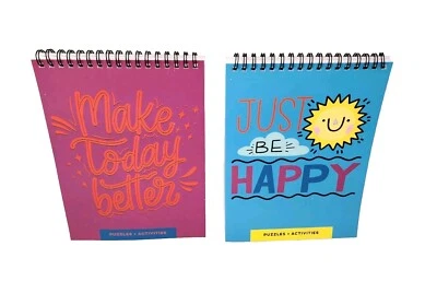TF Publishing Just Be Happy Spiral Puzzles Activity Book/Pad Set of 2  - Image 1 of 4