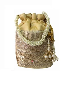 New Traditional Ethnic Women Potli Clutch Bag Handbag - Picture 1 of 5