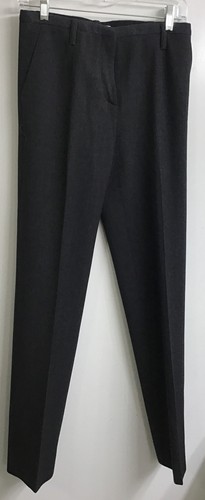 Pantalone Prada lana antracite piatto davanti slim gamba dritta vita media taglia 2